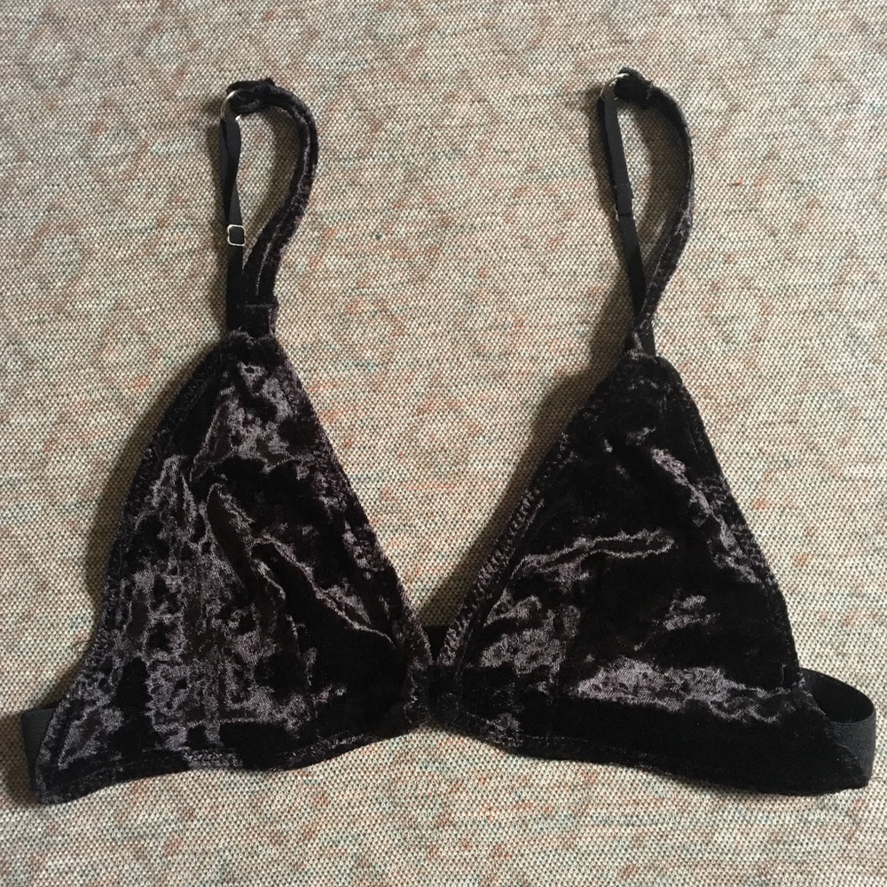 Crushed velvet bralette